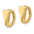 14k Polished D/C Huggie Earrings