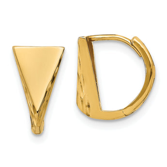 14k Polished D/C Huggie Earrings