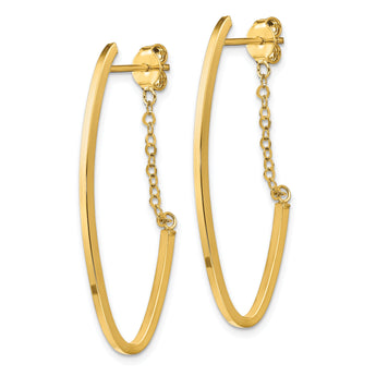 14k Polished Hoop Earrings