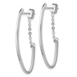 14k White Gold Polished Hoop Earrings