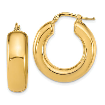 14k Polished Hoop Earrings