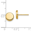 14k Polished Button Post Earrings
