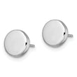 14k White Gold Polished Button Post Earrings