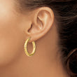 14k Polished D/C Hoop Earrings