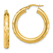 14k Polished D/C Hoop Earrings