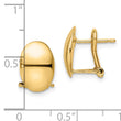 14K Polished Omega Back Earrings