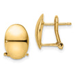 14K Polished Omega Back Earrings