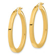 14K Polished Oval Hoop Earrings