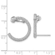14K White Gold D/C Half Circle Post w/ OM Back Climber