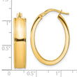 14K Polished Oval Hoops
