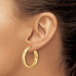 14K Polished D/C Round Hoops