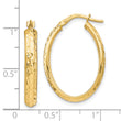 14K Polished D/C Oval Hoops
