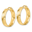14K Polished D/C Round Hoops