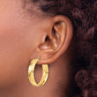14K Polished D/C Round Hoops