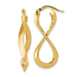 14K Polished Left and Right Eternity Hoop Earrings