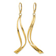 14K Polished Leverback Earrings - Birthstone Company