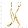 14K Polished Leverback Earrings - Birthstone Company