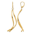 14K Polished Leverback Earrings - Birthstone Company
