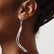 14K White Gold Polished Leverback Earrings - Birthstone Company