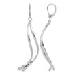 14K White Gold Polished Leverback Earrings - Birthstone Company