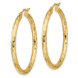 14k Polished D/C Hoop Earrings