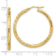 14k Polished D/C Hoop Earrings