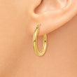14k Polished 2.5mm Lightweight Tube Hoop Earrings