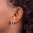14k Rose Gold Polished 2.5mm Lightweight Tube Hoop Earrings - Birthstone Company