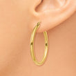 14k Polished 2.5mm Lightweight Tube Hoop Earrings