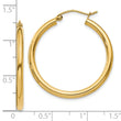 14k Polished 2.5mm Lightweight Tube Hoop Earrings