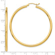 14k Polished 2.5mm Lightweight Tube Hoop Earrings