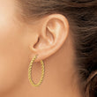 14K Polished Twist Hoop Earrings