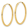 14K Diamond-cut Endless Hoop Earrings