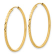 14K Diamond-cut Endless Hoop Earrings