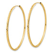 14K Diamond-cut Endless Hoop Earrings