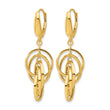 14K Polished Circles Dangle Earrings - Birthstone Company