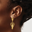 14K Polished Circles Dangle Earrings - Birthstone Company