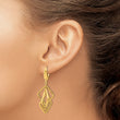 14K Polished Squares Dangle Earrings - Birthstone Company