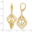 14K Polished Squares Dangle Earrings - Birthstone Company