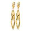 14K Polished Diamond Shaped Dangle Earrings - Birthstone Company