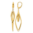 14K Polished Diamond Shaped Dangle Earrings - Birthstone Company