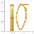 14K Polished Omega Back Hoop Earrings