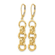 14K Polished Circle Links Dangle Earrings - Birthstone Company