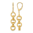 14K Polished Circle Links Dangle Earrings - Birthstone Company