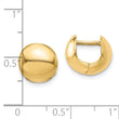 14K Polished Round Huggie Earrings