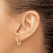 14K Polished CZ Hinged Hoop Earrings - Birthstone Company