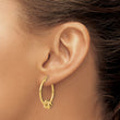 14K Polished Knot Hoop Earrings