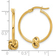 14K Polished Knot Hoop Earrings