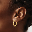 14K Diamond-cut Hoop Earrings