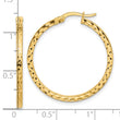 14K Diamond-cut Hoop Earrings